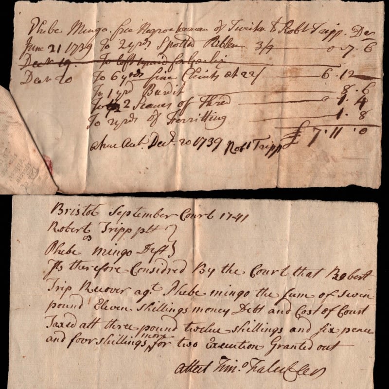 Two handwritten documents dating to the 1700s